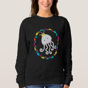 Sweatshirt Enfants Mignonne Petite méduse Rire Avec Princesse