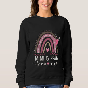 Sweatshirt Enfants Mimi Et Papa M'Aiment Grand-Fille Arc En C