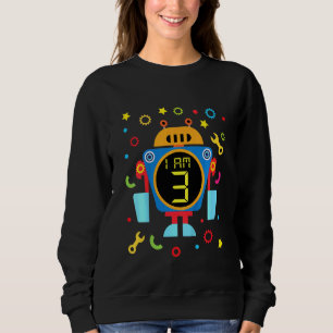 Sweatshirt Enfants Petit Robot Anniversaire 3e anniversaire T