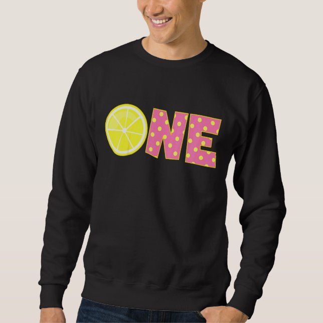Sweatshirt Enfants Pink Lemonade Première fête d'anniversaire (Devant)