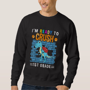 Sweatshirt Enfants prêts à écraser 1re année Dino Boy retour
