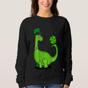 Sweatshirt Enfants St Patrick's Day Trex Dinosaur Irlandais G