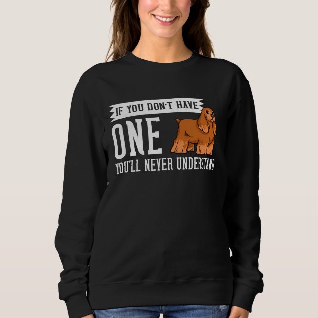 Sweatshirt English Cocker Spaniel Dog  Puppies Owner (Devant)