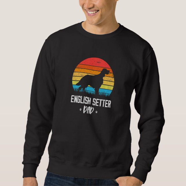 Sweatshirt English Setter Dad Retro Vintage Premium (Devant)