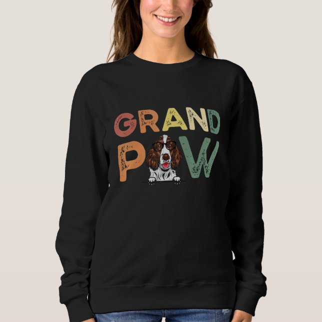 Sweatshirt English Springer Spaniel Dog Grandpa  With Father  (Devant)