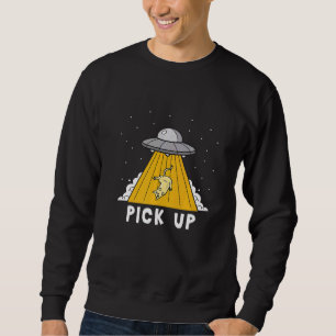 Sweatshirt Enlèvement d'alien de chat Croire OVNI Chat Entre