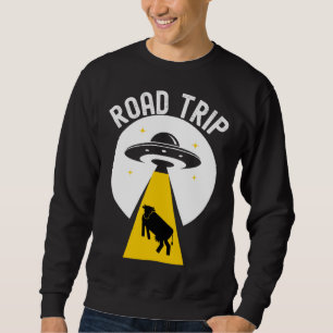 Sweatshirt Enlèvement de vache extraterrestre OVNI vaisseau s