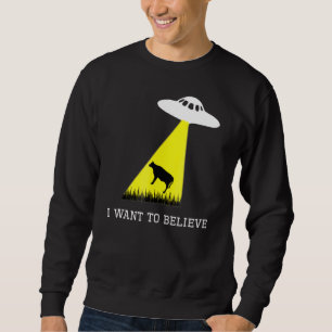 Sweatshirt Enlèvement de vache par OVNI Je veux croire aux ex