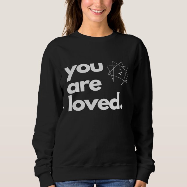 Sweatshirt Enneagram Personnalité Numéro 2 Soins d'assistance (Devant)