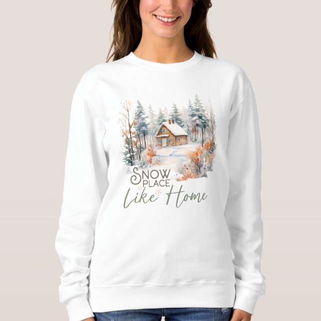 Sweatshirt Enneigement comme chez soi, Cabine de montagne Noë (Devant)