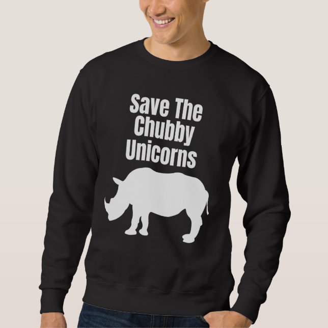 Sweatshirt Enregistrer le titre Hipster de la licorne de Chub (Devant)