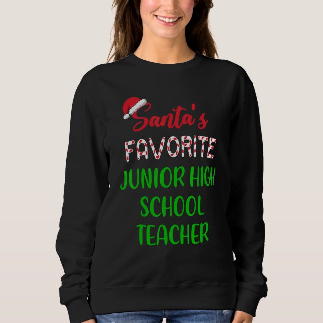 Sweatshirt Enseignant au collège préféré du Père Noël   Chrit (Devant)