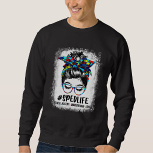 Sweatshirt Enseignant Blanchi Fouillis Chignon Éducation Spéc