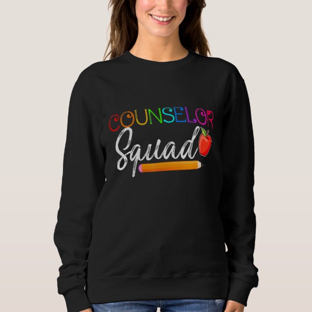 Sweatshirt Enseignant De L'Équipe De Conseillers Retourner À  (Devant)