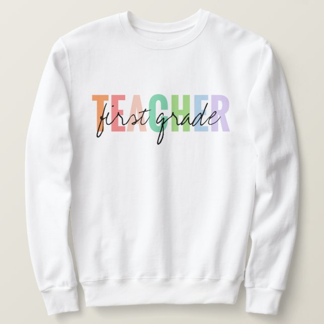 Sweatshirt Enseignant de première année Unisex (Design devant)