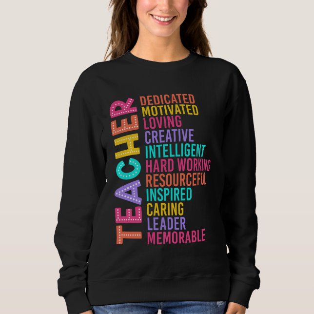 Sweatshirt Enseignant de retour à l'école (Devant)