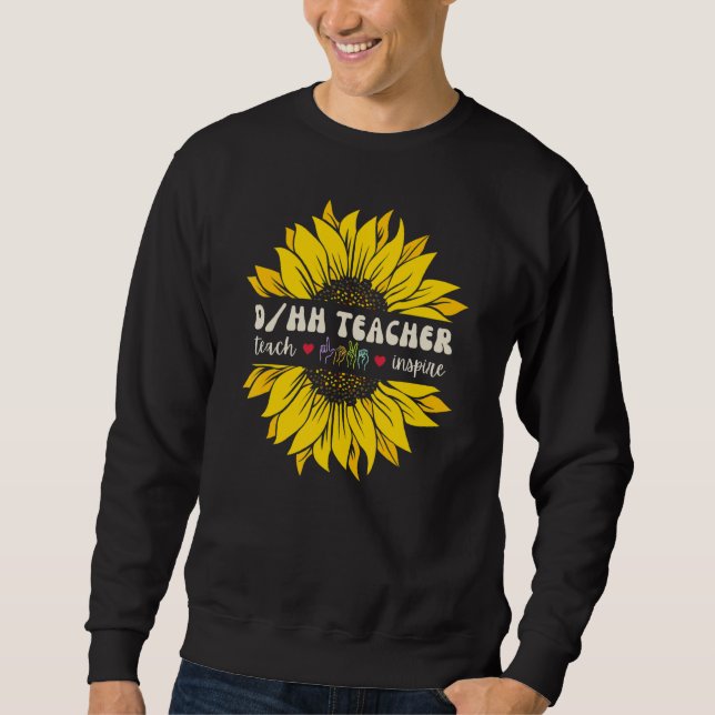 Sweatshirt Enseignant DHH Sourds et Malentendants Enseignants (Devant)