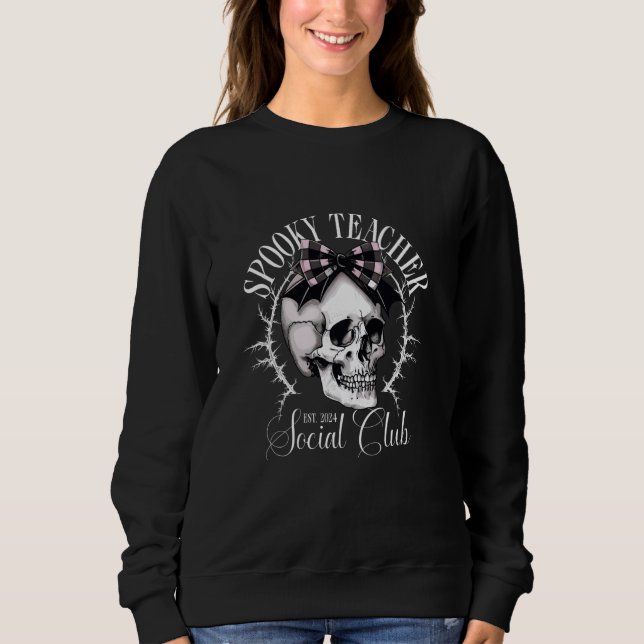 Sweatshirt Enseignant éffrayant Social Club Ski Coquette Bow  (Devant)