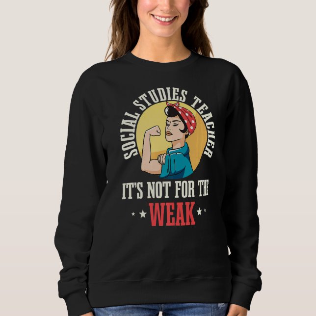 Sweatshirt Enseignant en études sociales Professeur Professeu (Devant)