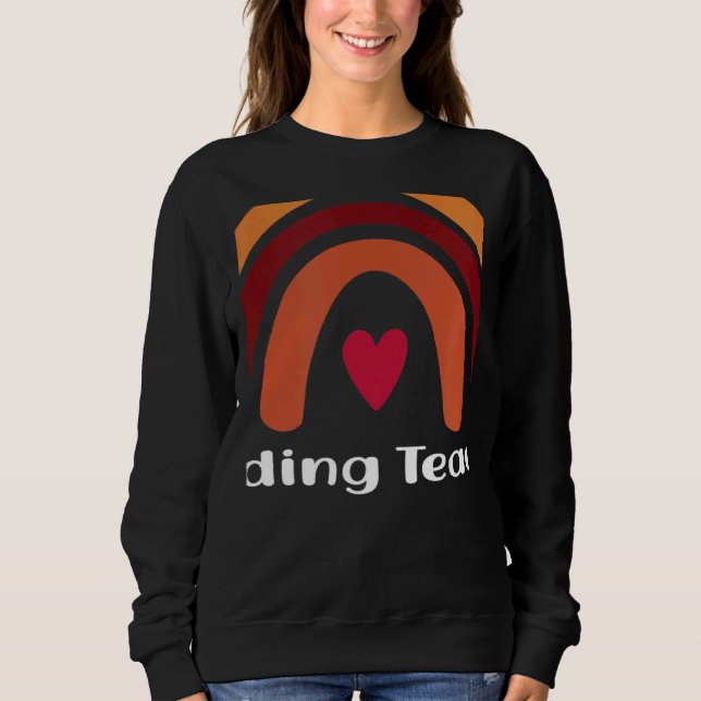Sweatshirt Enseignant en lecture Boho Rainbow Rentrée Scolair (Devant)