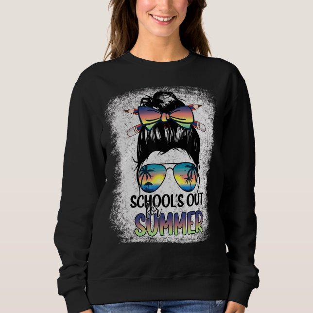 Sweatshirt Enseignant fin de l'année Scolaire dehors pour l'é (Devant)