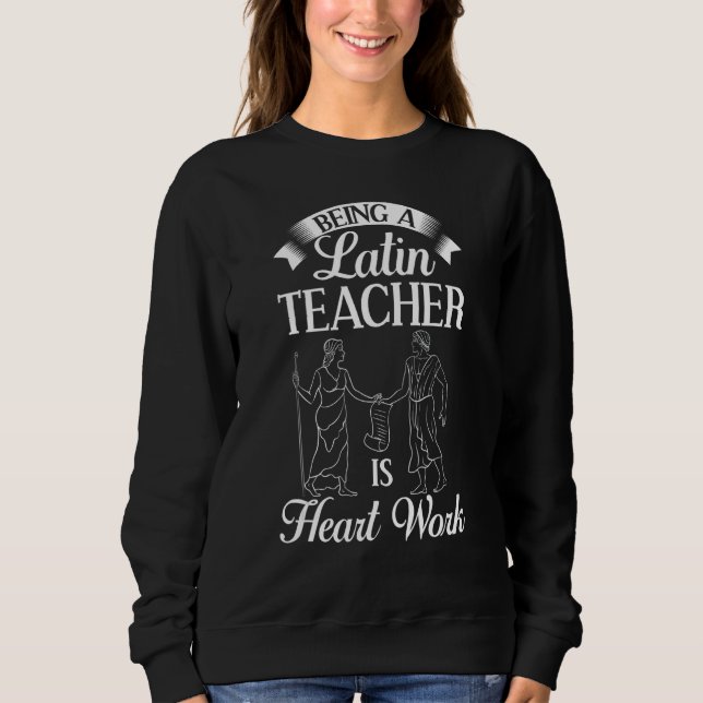Sweatshirt Enseignant Latin Rome Langue École de Langue (Devant)