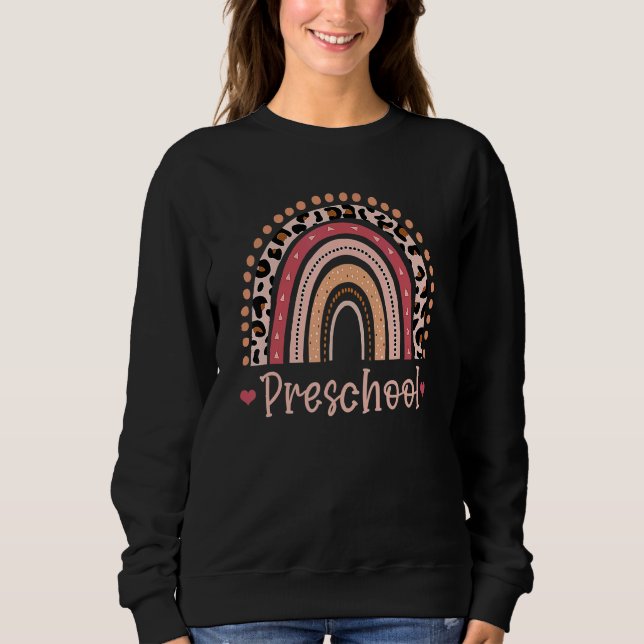 Sweatshirt Enseignant Préscolaire Arc Arc En Arc En Arc En Ar (Devant)