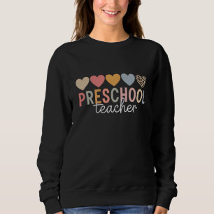 Sweatshirt Enseignant Préscolaire Retour à l'école