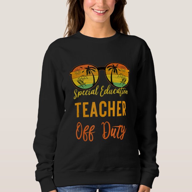 Sweatshirt Enseignant Spécial De L'Enseignement En Devoir Fin (Devant)