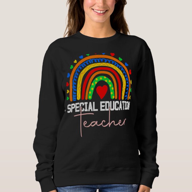 Sweatshirt Enseignant Spécial Sped Ed Sped Leopard Rai (Devant)