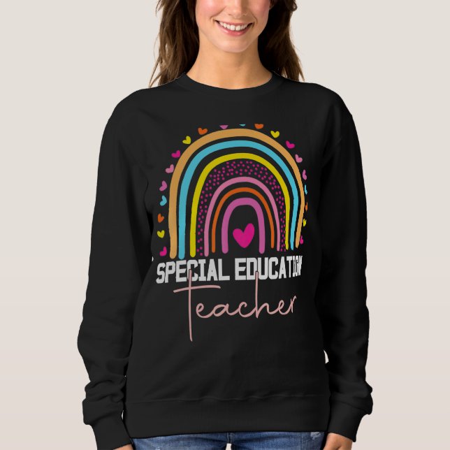 Sweatshirt Enseignant Spécial Sped Ed Sped Leopard Rai (Devant)