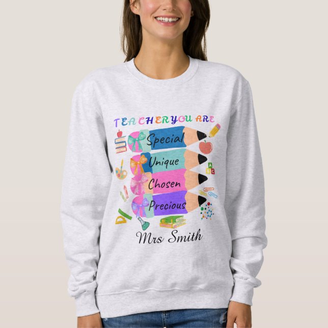 Sweatshirt Enseignant vous êtes une inspiration spéciale jour (Devant)