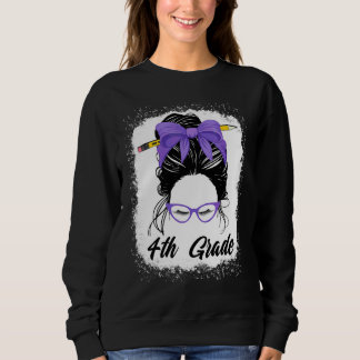 Sweatshirt Enseignante de 4e année Chignon Méssy Femmes Viole