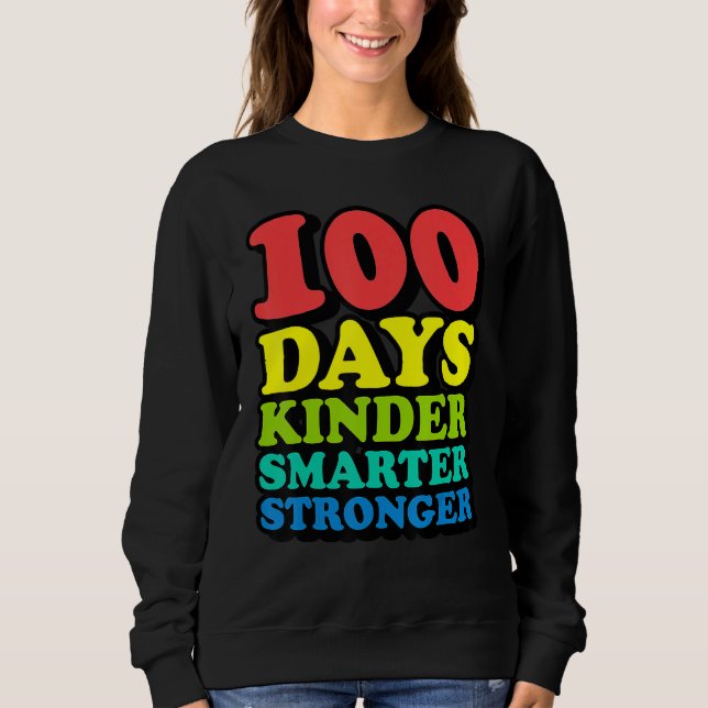 Sweatshirt Enseignants de la 100e journée d'école Enfant Jeun (Devant)