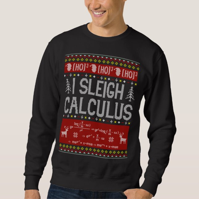 Sweatshirt Enseignants en mathématiques I Sleigh Calculus Dou (Devant)