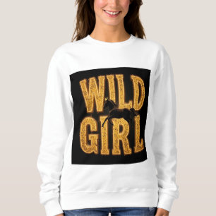 Sweatshirt Enseigne 'Cheval et Fille Sauvage'