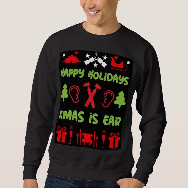Sweatshirt ENT Otolaryngologie Otorhinolaryngologue Xmas (Devant)