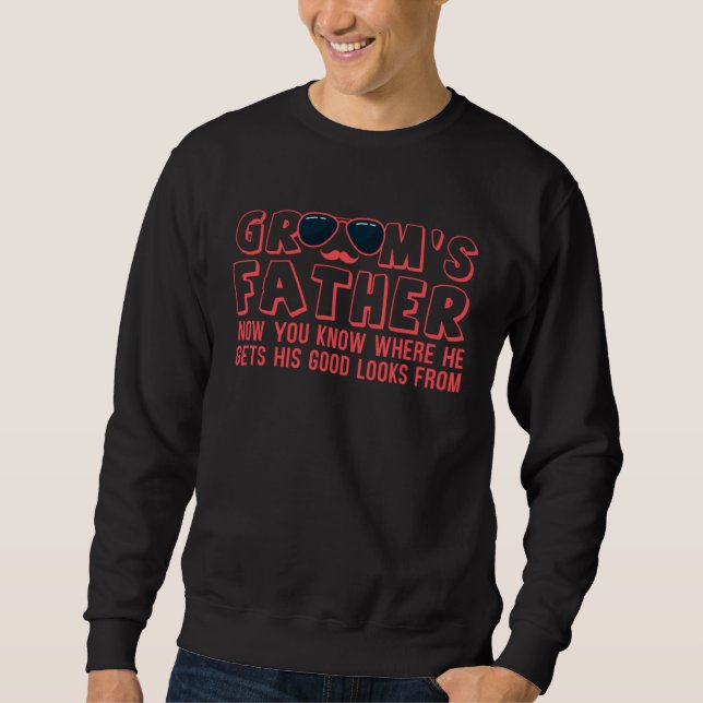 Sweatshirt Enterrement de vie de garçon de mariage du père du (Devant)