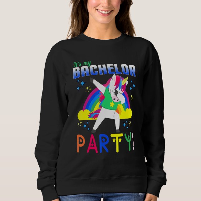 Sweatshirt Enterrement de vie de garçon Licorne C'est ma soir (Devant)