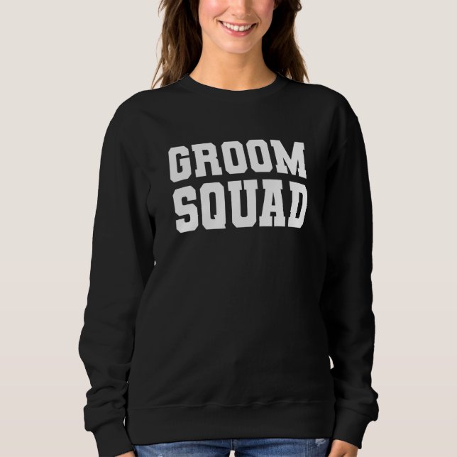 Sweatshirt Enterrement de vie de garçon squat marié (Devant)