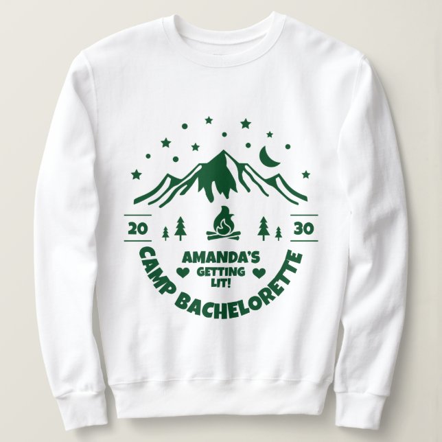 Sweatshirt Enterrement de vie de jeune fille Camp (Design devant)