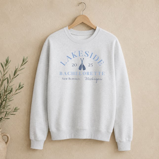 Sweatshirt Enterrement de Vie de Jeune Fille Classique au Lac (Classic Coastal Lake Bachelorette Sweatshirt
)