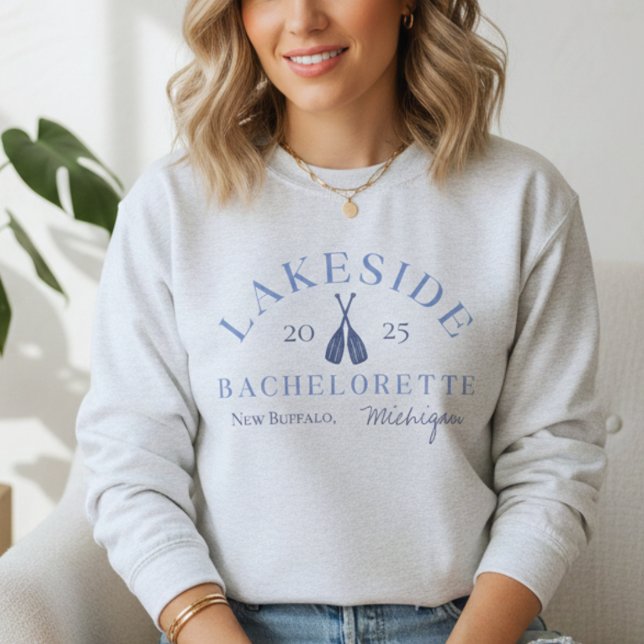 Sweatshirt Enterrement de vie de jeune fille Classique sur le (Classic Coastal Lake Bachelorette Sweatshirt)