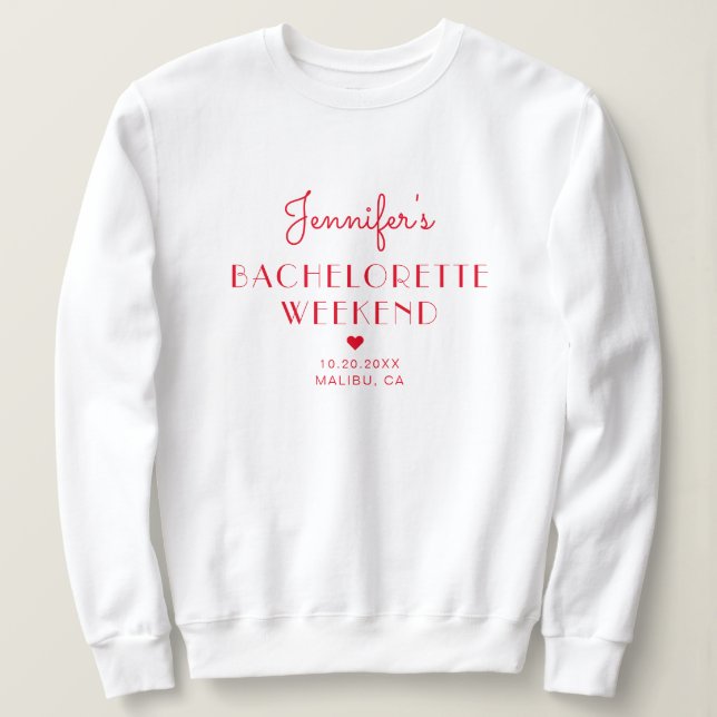 Sweatshirt Enterrement de vie de jeune fille minimal rétro ro (Design devant)