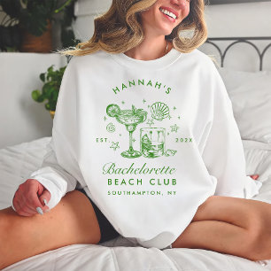 Sweatshirt Enterrement de vie de jeune fille rayures vertes e