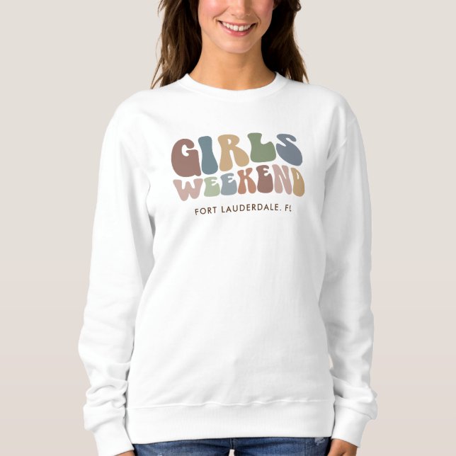 Sweatshirt Enterrement de vie de jeune fille Rétro Filles de  (Devant)