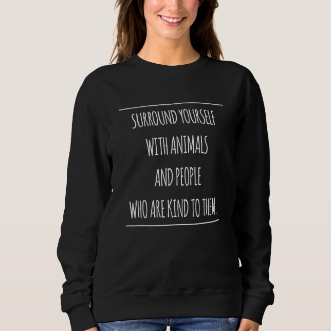 Sweatshirt Entourer Avec Animaux Gardiens Animaux (Devant)
