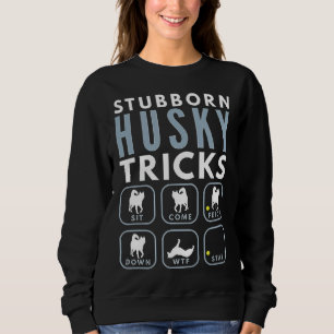 Sweatshirt Entraînement de chiens de traîneaux de Husky têtu