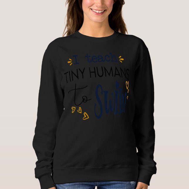 Sweatshirt Entraîneur cool De Bain J'Enseigne À De Petits Hum (Devant)