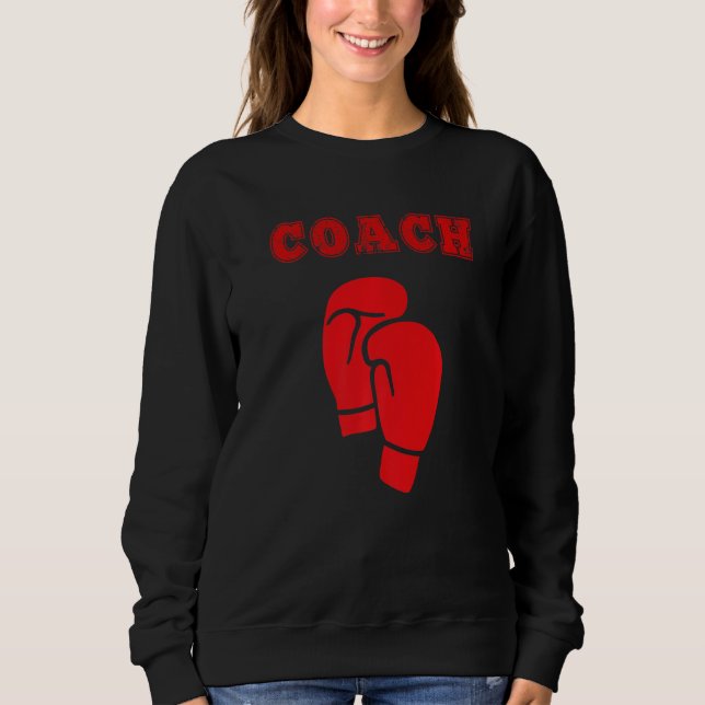 Sweatshirt Entraîneur de Boxe Boxeur Gants de Boxe Rouges (Devant)